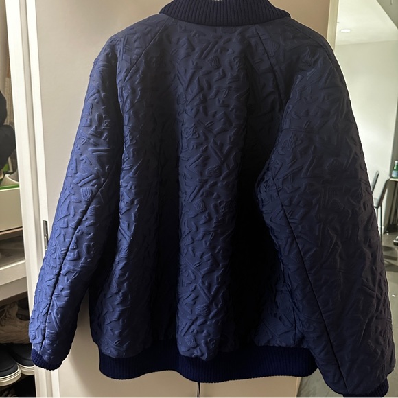 FENDI 3D FRAGMENT WOOL REVERSIBLE BOMBER JACKET FW22 (BLUE  50) - Picture 3 of 7